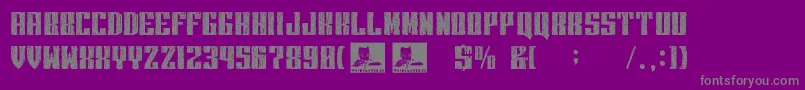 Intransigencia-fontti – harmaat kirjasimet violetilla taustalla