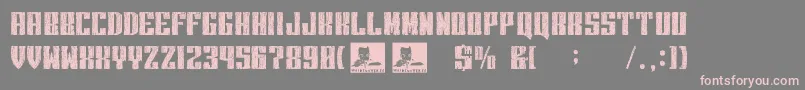 Intransigencia Font – Pink Fonts on Gray Background