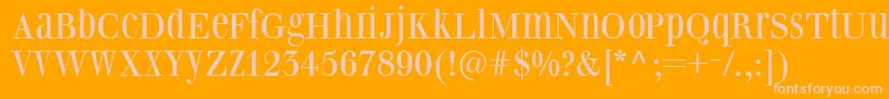 Classizismantiquabook Font – Pink Fonts on Orange Background