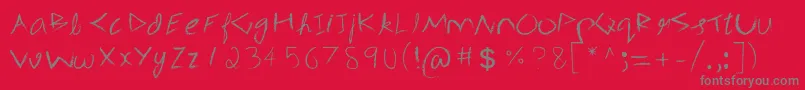 3mSpasynote Font – Gray Fonts on Red Background