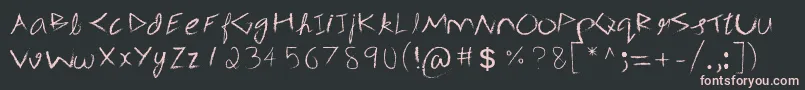 3mSpasynote Font – Pink Fonts on Black Background