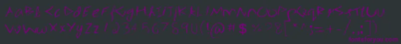 3mSpasynote Font – Purple Fonts on Black Background