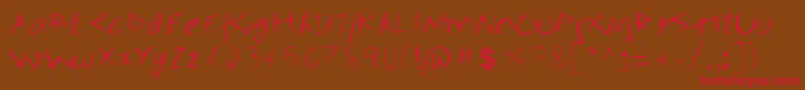 3mSpasynote Font – Red Fonts on Brown Background