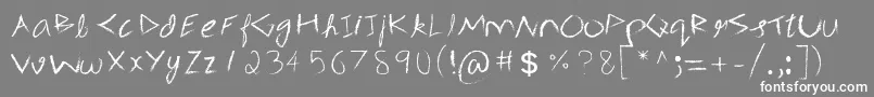 3mSpasynote-Schriftart – Weiße Schriften auf grauem Hintergrund