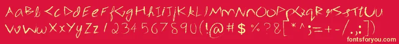 3mSpasynote Font – Yellow Fonts on Red Background