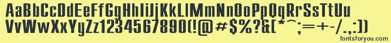 CompactEx Font – Black Fonts on Yellow Background