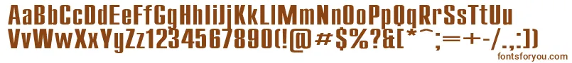 CompactEx-fontti – ruskeat fontit valkoisella taustalla