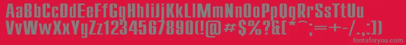 CompactEx Font – Gray Fonts on Red Background