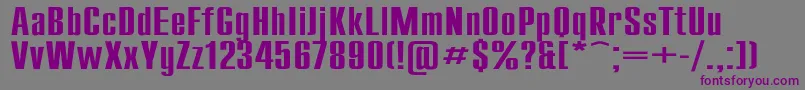 Czcionka CompactEx – fioletowe czcionki na szarym tle