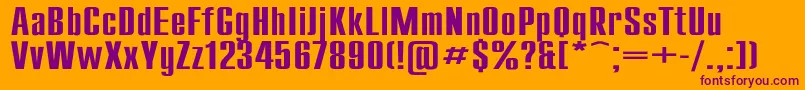 Шрифт CompactEx – фиолетовые шрифты на оранжевом фоне
