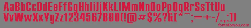 CompactEx Font – Red Fonts on Gray Background