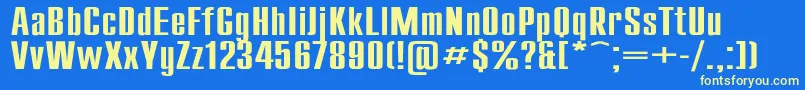 CompactEx Font – Yellow Fonts on Blue Background