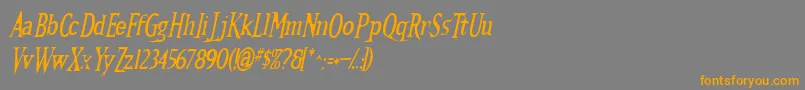 Kallamar ffy Font – Orange Fonts on Gray Background