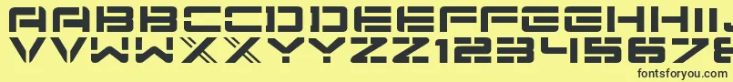 Nuschoolmunitions Font – Black Fonts on Yellow Background
