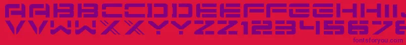 Nuschoolmunitions Font – Purple Fonts on Red Background
