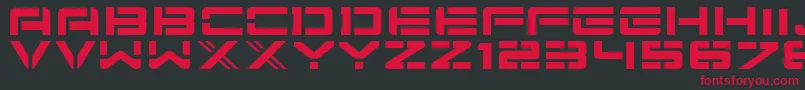 Nuschoolmunitions Font – Red Fonts on Black Background