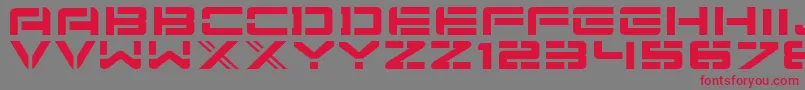 Nuschoolmunitions Font – Red Fonts on Gray Background