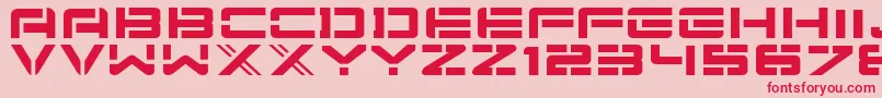 Nuschoolmunitions Font – Red Fonts on Pink Background