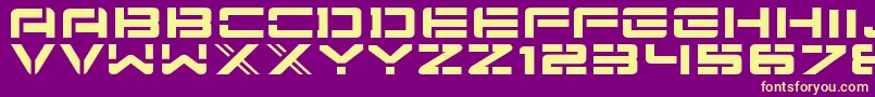 Nuschoolmunitions Font – Yellow Fonts on Purple Background