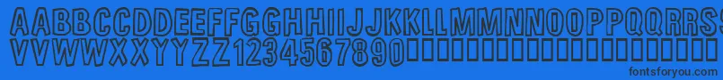 UnfinishedSympahthy Font – Black Fonts on Blue Background