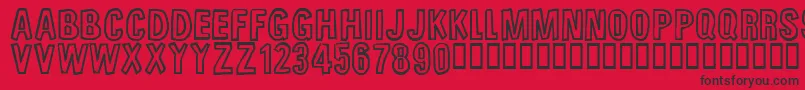 UnfinishedSympahthy Font – Black Fonts on Red Background