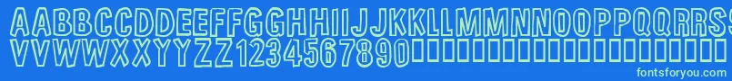 UnfinishedSympahthy Font – Green Fonts on Blue Background