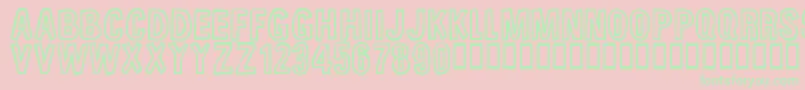 UnfinishedSympahthy Font – Green Fonts on Pink Background