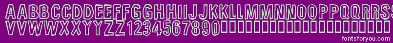 UnfinishedSympahthy Font – Green Fonts on Purple Background