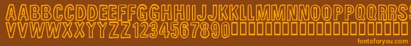 UnfinishedSympahthy Font – Orange Fonts on Brown Background