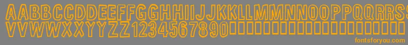 UnfinishedSympahthy Font – Orange Fonts on Gray Background
