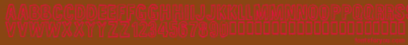 UnfinishedSympahthy Font – Red Fonts on Brown Background