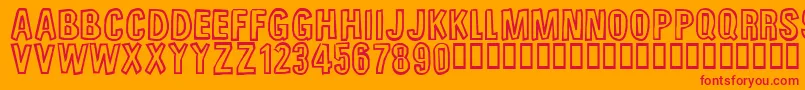 UnfinishedSympahthy Font – Red Fonts on Orange Background