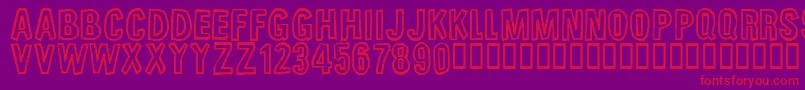 UnfinishedSympahthy Font – Red Fonts on Purple Background