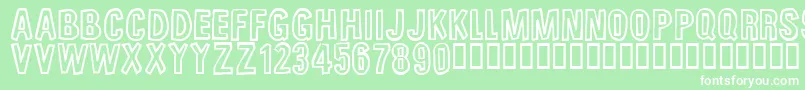 UnfinishedSympahthy Font – White Fonts on Green Background