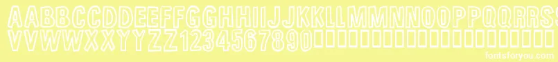 UnfinishedSympahthy Font – White Fonts on Yellow Background