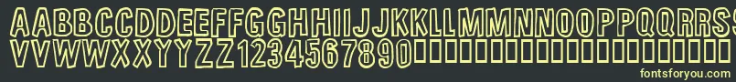 UnfinishedSympahthy Font – Yellow Fonts on Black Background