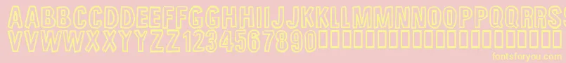 Czcionka UnfinishedSympahthy – żółte czcionki na różowym tle