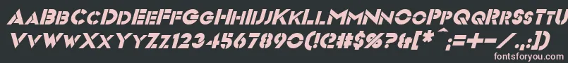VideopacItalic Font – Pink Fonts on Black Background