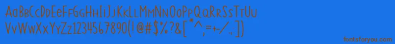 SsVanillaGelato Font – Brown Fonts on Blue Background