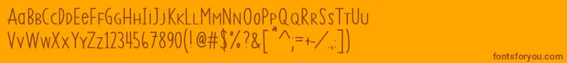 SsVanillaGelato Font – Brown Fonts on Orange Background