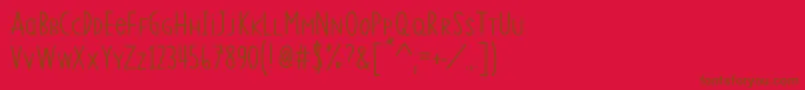SsVanillaGelato Font – Brown Fonts on Red Background