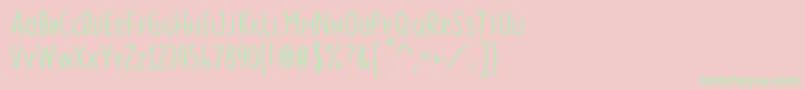 SsVanillaGelato Font – Green Fonts on Pink Background