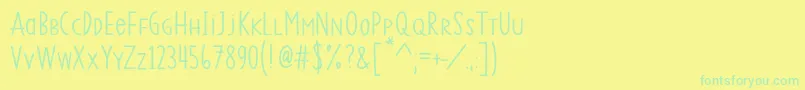 Подробнее о шрифте SsVanillaGelato Шрифт SsVanillaGelato – зелёные шрифты на жёлтом фоне