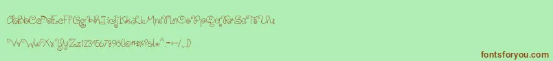 Czcionka Gingersnaps – brązowe czcionki na zielonym tle