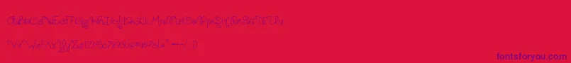 Gingersnaps-fontti – violetit fontit punaisella taustalla