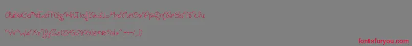 Gingersnaps Font – Red Fonts on Gray Background