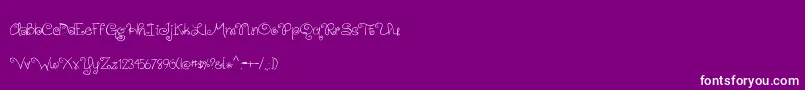 Gingersnaps-Schriftart – Weiße Schriften auf violettem Hintergrund