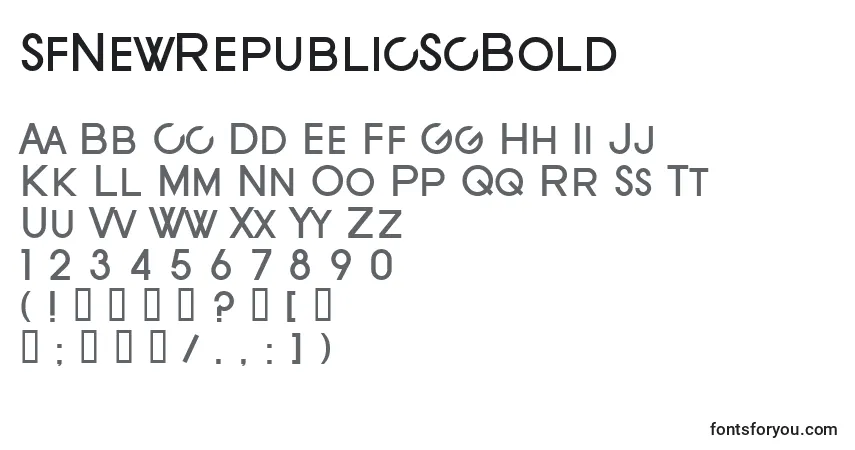 Шрифт SfNewRepublicScBold – алфавит, цифры, специальные символы