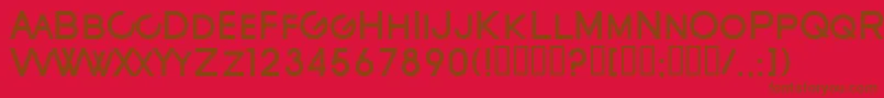 SfNewRepublicScBold Font – Brown Fonts on Red Background