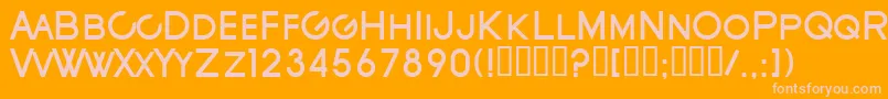 Czcionka SfNewRepublicScBold – różowe czcionki na pomarańczowym tle
